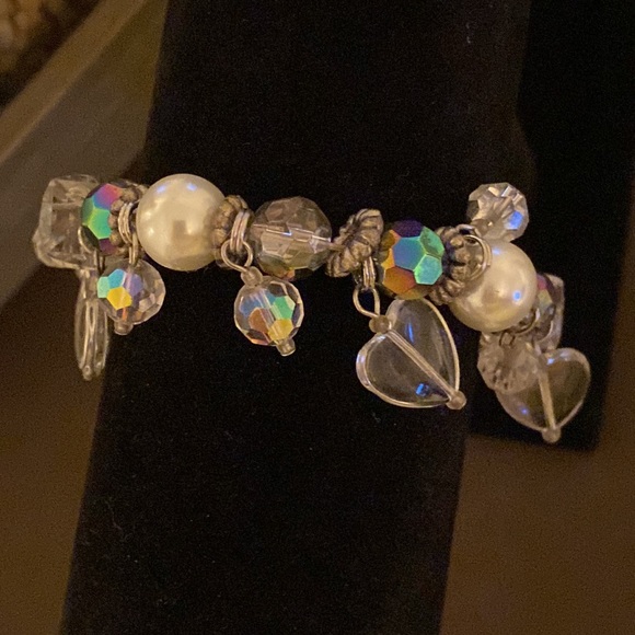 Crystal Cube and Heart Cha-Cha Bracelet - Picture 5 of 5